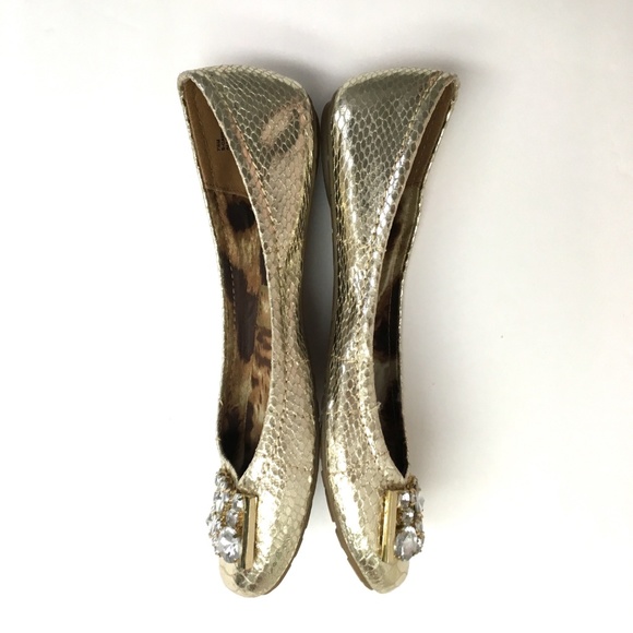 Sam Edelman Jeweled Gold Caper S-Caper Flats 7.5 - Picture 5 of 8